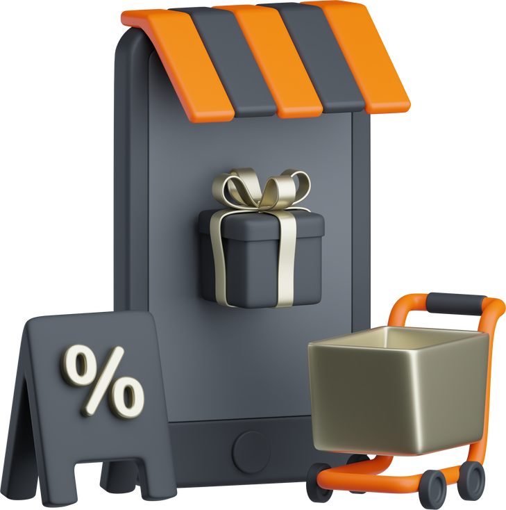3D E-Commerce Store Smartphone Black Friday